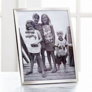 Set of 3 Crate & Barrel Eliza Shiny Silver Picture Frame